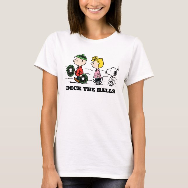 Erdnüsse | Charlie Brown, Sally & Snoopy T-Shirt (Vorderseite)