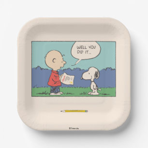 Erdnüsse Charlie Brown Snoopy Na Du Hast Es Gescha Pappteller