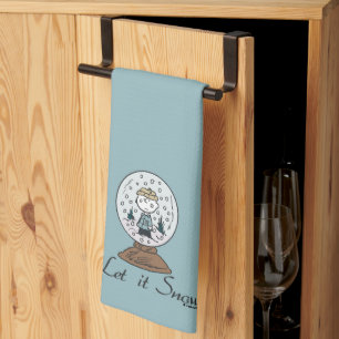 Erdnüsse   Charlie Brown Snow Globe Geschirrtuch