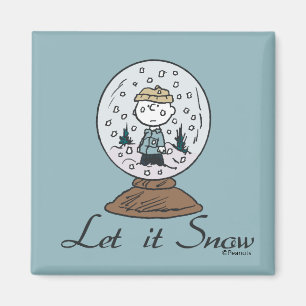 Erdnüsse   Charlie Brown Snow Globe Magnet