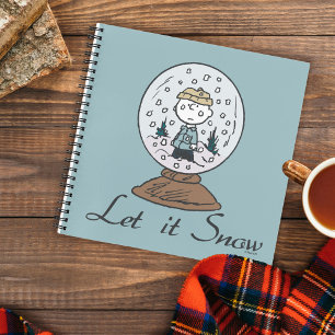 Erdnüsse Charlie Brown Snow Globe Notizbuch