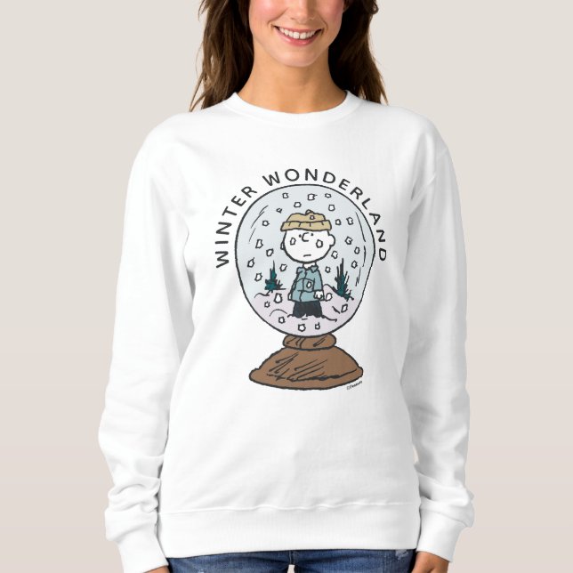 Erdnüsse | Charlie Brown Snow Globe Sweatshirt (Vorderseite)