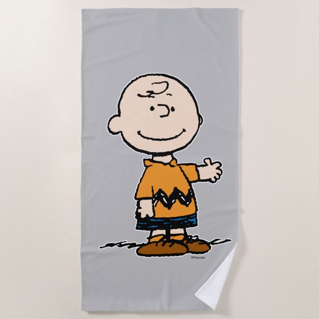 Erdnüsse | Charlie Brown Strandtuch (Vorderseite)