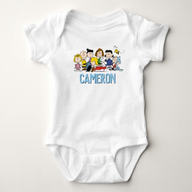 Erdnüsse | Charlie Brown und Gang Birthday Boy Baby Strampler (Vorderseite)