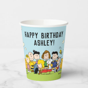 Erdnüsse   Charlie Brown und Gang Birthday Pappbecher
