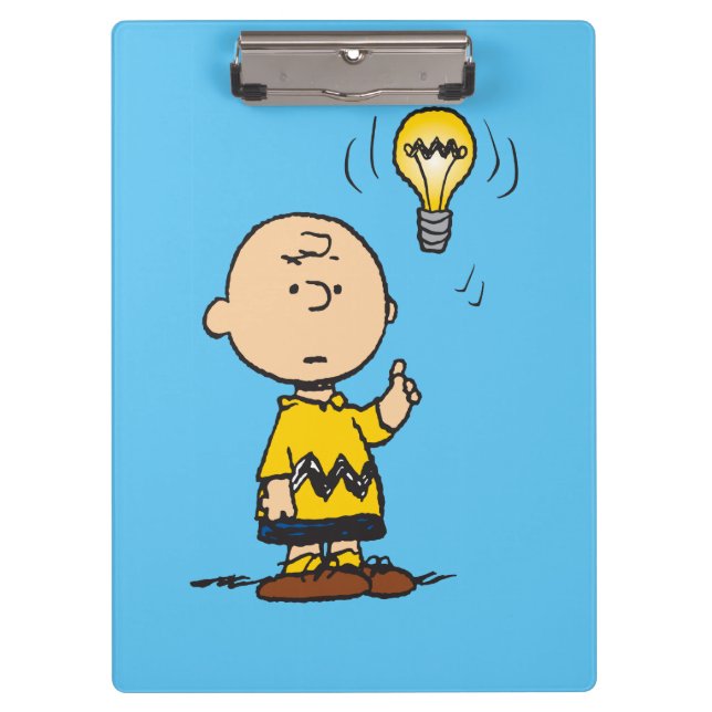 Erdnüsse | Charlie Browns Idee einer Glühbirne Klemmbrett (Vorderseite)