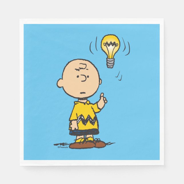 Erdnüsse | Charlie Browns Idee einer Glühbirne Serviette (Vorderseite)