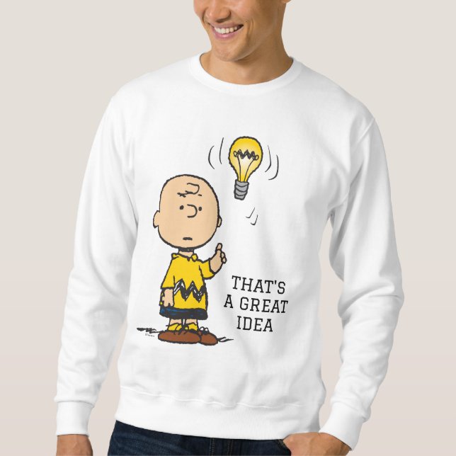 Erdnüsse | Charlie Browns Idee einer Glühbirne Sweatshirt (Vorderseite)
