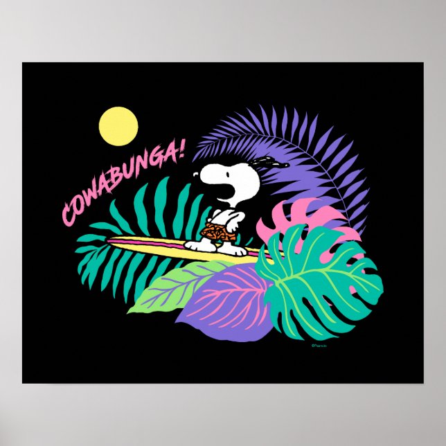 Erdnüsse | Cowabunga Snoopy Poster (Vorne)