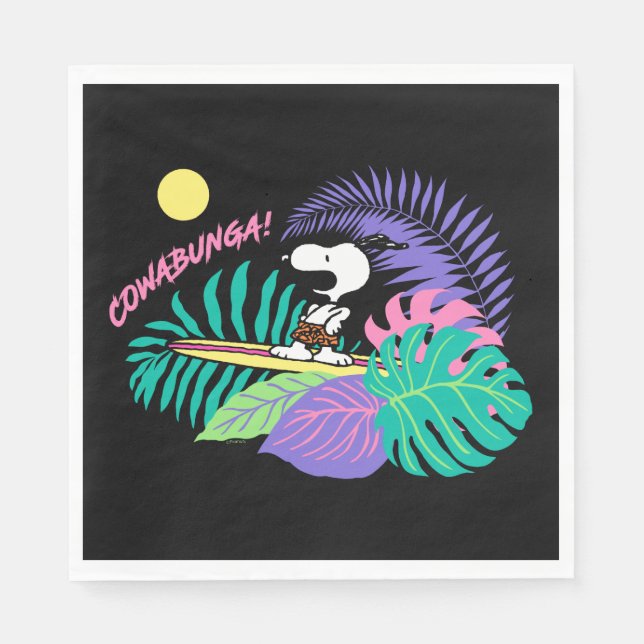 Erdnüsse | Cowabunga Snoopy Serviette (Vorderseite)