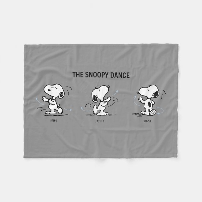 Erdnüsse | Der Snoopy-Tanz Fleecedecke (Vorderseite (Horizontal))