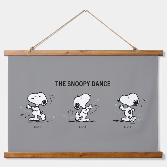 Erdnüsse | Der Snoopy-Tanz Wandteppich Mit Holzrahmen (Vorne)
