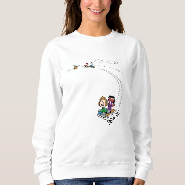 Erdnüsse | Die Erdnussbande Schlittenreiten Sweatshirt (Vorderseite)