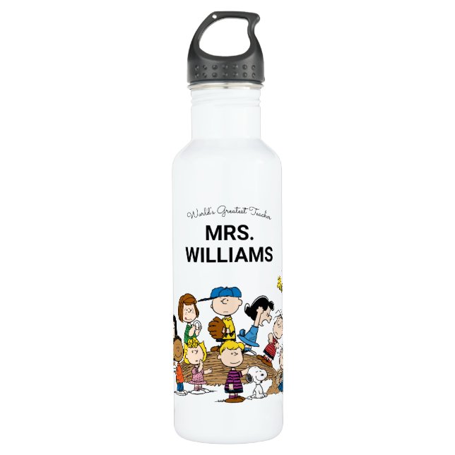 Erdnüsse | Die Gang Bestste Lehrerin Personalisier Edelstahlflasche (Vorderseite)