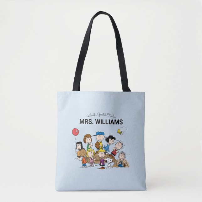 Erdnüsse | Die Gang Bestste Lehrerin Personalisier Tasche (Vorderseite)