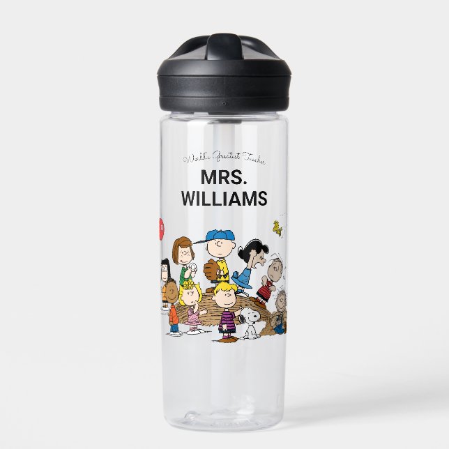 Erdnüsse | Die Gang Bestste Lehrerin Personalisier Trinkflasche (Vorderseite)