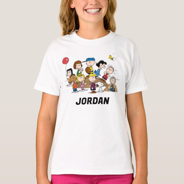 Erdnüsse | Die Gang | Name hinzufügen T-Shirt (Vorderseite)