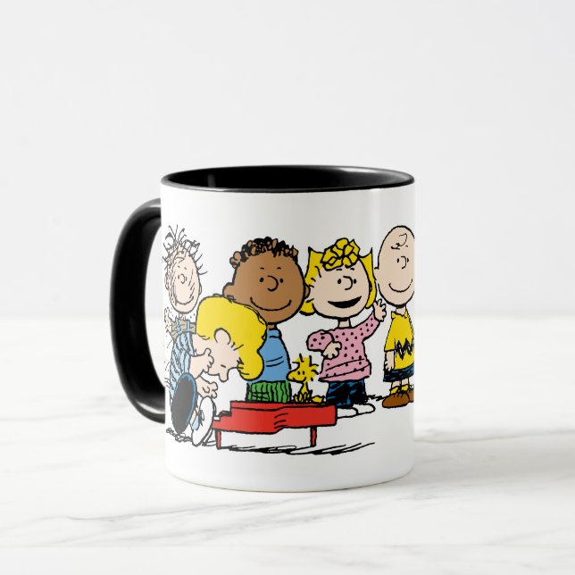 Erdnüsse | Die Gang um das Klavier Tasse (Vorderseite Links)