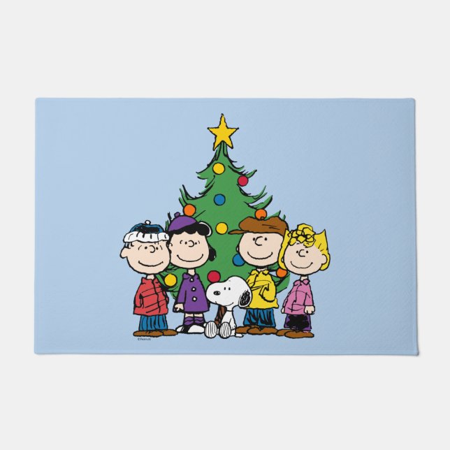 Erdnüsse | Die Gang um den Weihnachtsbaum Fußmatte (Vorderseite)