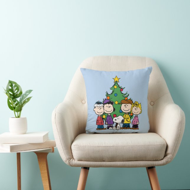 Erdnüsse | Die Gang um den Weihnachtsbaum Kissen (Stuhl )