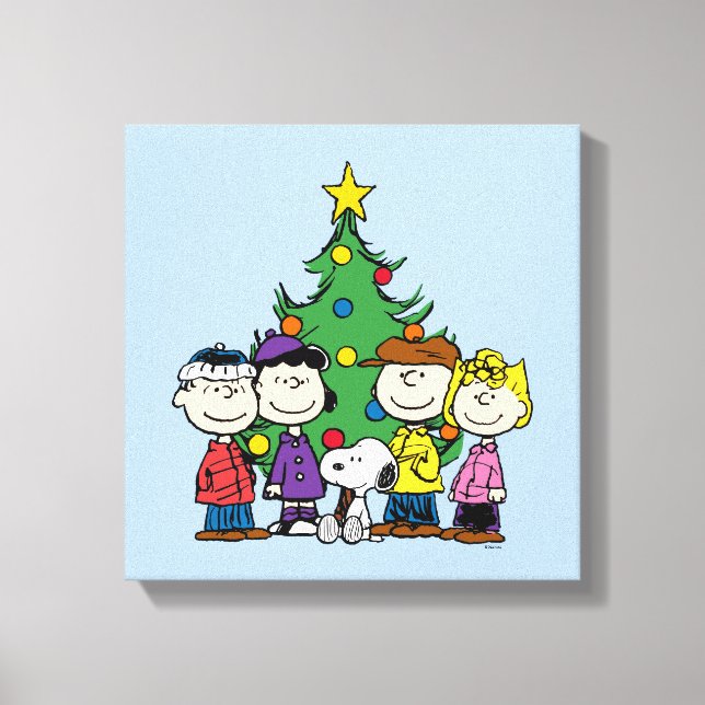 Erdnüsse | Die Gang um den Weihnachtsbaum Leinwanddruck (Vorderseite)