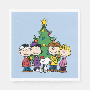 Erdnüsse Die Gang um den Weihnachtsbaum Serviette