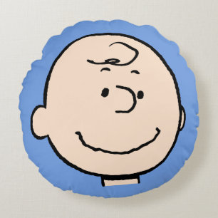 Erdnüsse   Ein Charlie Brown Smile Rundes Kissen