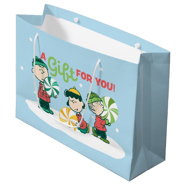 Erdnüsse | Ein Geschenk für Sie Große Geschenktüte (Vorderseite Schrägansicht)