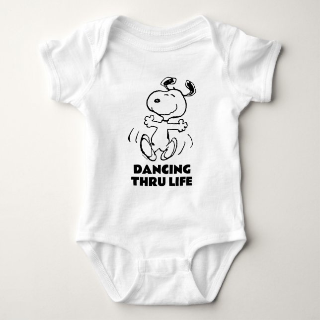 Erdnüsse | Ein Snoopy Happy Dance Baby Strampler (Vorderseite)