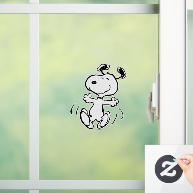 Erdnüsse | Ein Snoopy Happy Dance Fensteraufkleber (Zuhause)