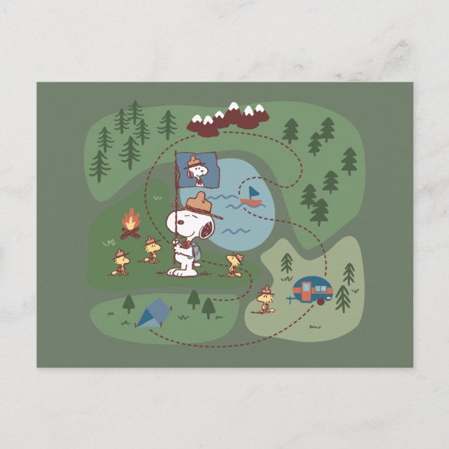 Erdnüsse | Eingebettet in den Bergcampingplatz Postkarte (Vorderseite)