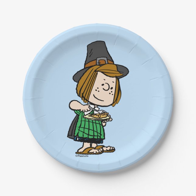 Erdnüsse | Erntedank Peppermint Patty Pappteller (Vorderseite)