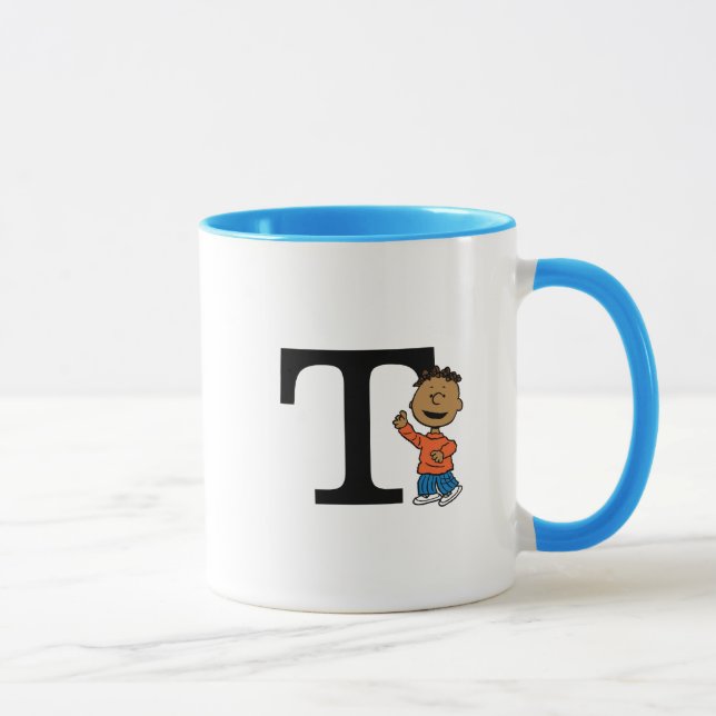 Erdnüsse | Franklin Monogram T Tasse (Rechts)