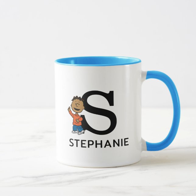 Erdnüsse | Franklin Name & Monogram S Tasse (Rechts)