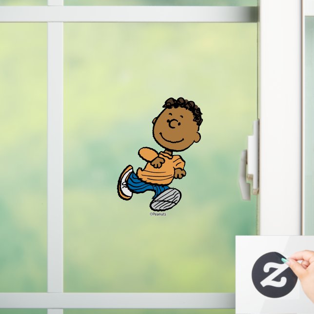 Erdnüsse | Franklin Running Fensteraufkleber (Zuhause)