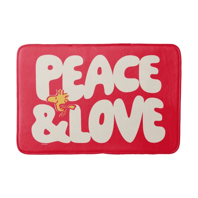 Erdnüsse | Frieden und Liebe Woodstock Badematte (Vorderseite)