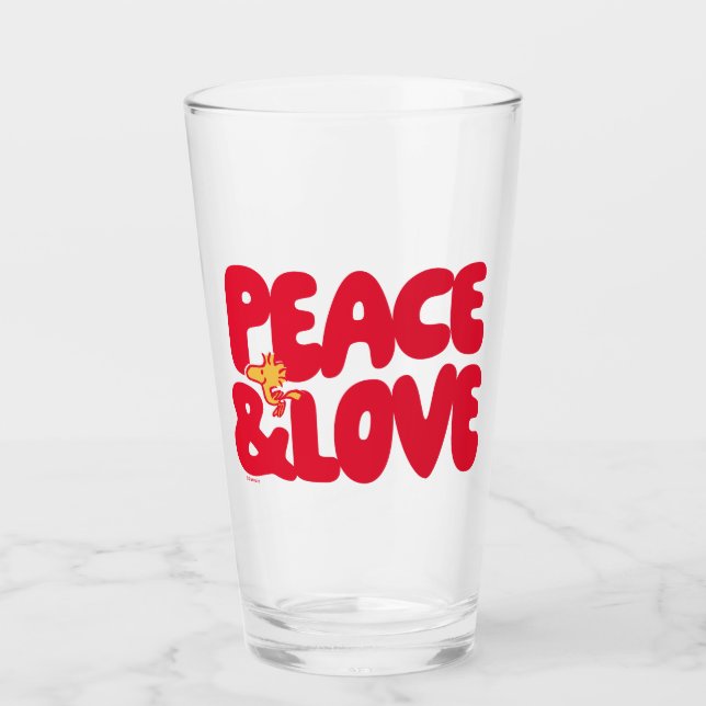 Erdnüsse | Frieden und Liebe Woodstock Glas (Vorderseite)