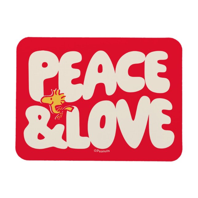 Erdnüsse | Frieden und Liebe Woodstock Magnet (Horizontal)