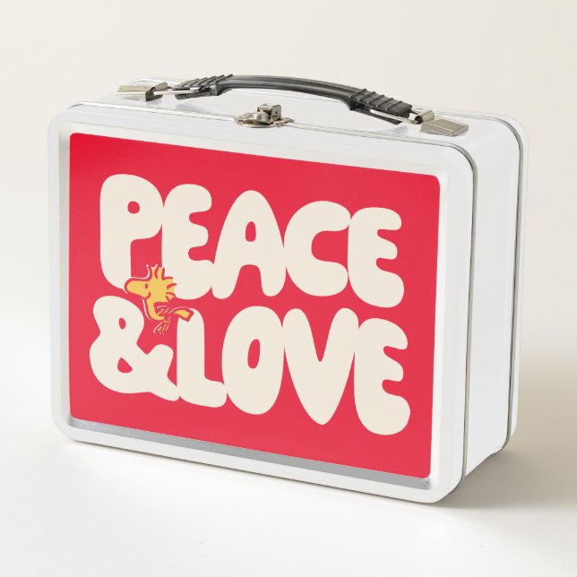 Erdnüsse | Frieden und Liebe Woodstock Metall Brotdose (Vorderseite)