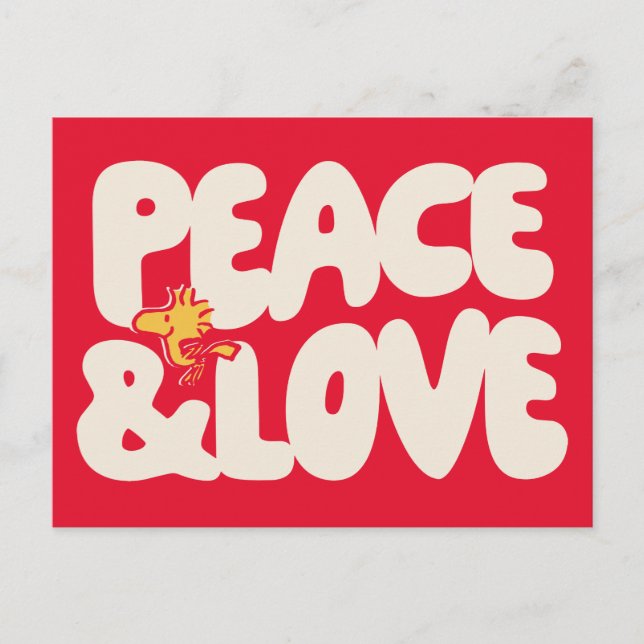 Erdnüsse | Frieden und Liebe Woodstock Postkarte (Vorderseite)