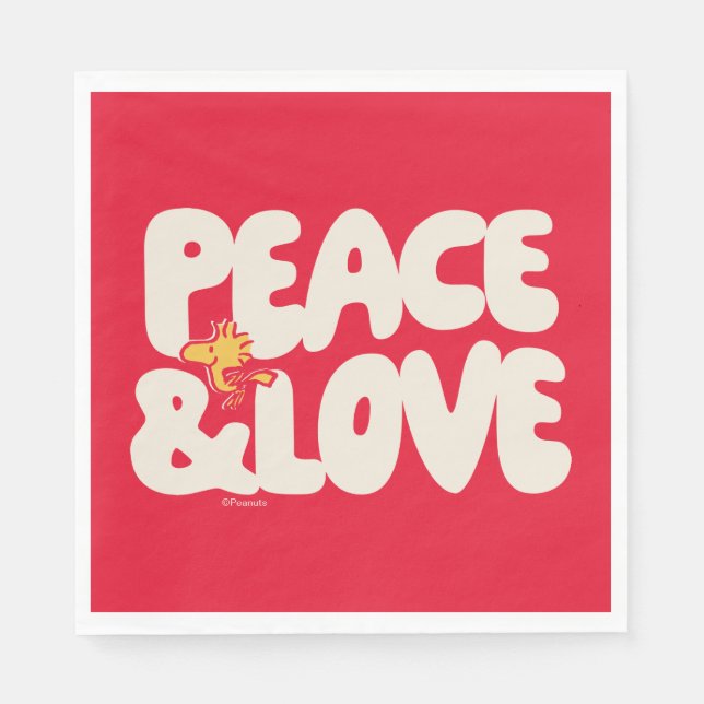 Erdnüsse | Frieden und Liebe Woodstock Serviette (Vorderseite)