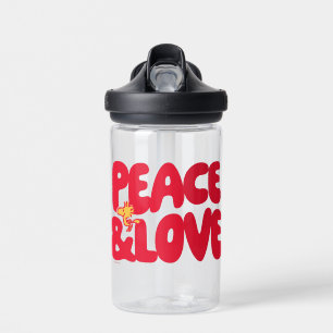 Erdnüsse Frieden und Liebe Woodstock Trinkflasche