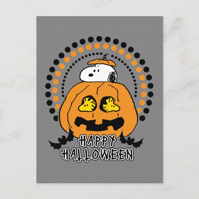 Erdnüsse | Frohe Halloween Postkarte (Vorderseite)