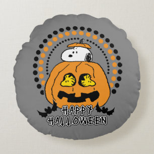 Erdnüsse   Frohe Halloween Rundes Kissen