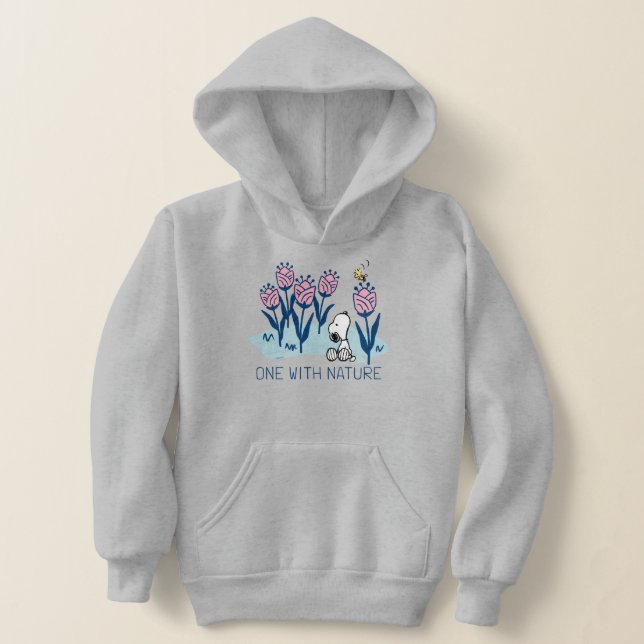 Erdnüsse | Garten mit Snoopie und Holzblumen Hoodie (Ablage )