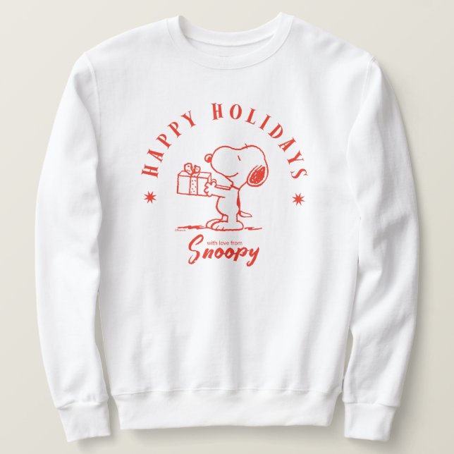 Erdnüsse | Glückliche Feiertage aus Snoopy Sweatshirt (Design vorne)