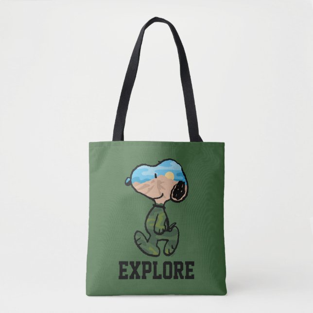 Erdnüsse | Große Snoopie im Freien Tasche (Vorderseite)