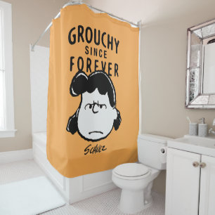 Erdnüsse Grouchy Seit Forever Lucy Duschvorhang