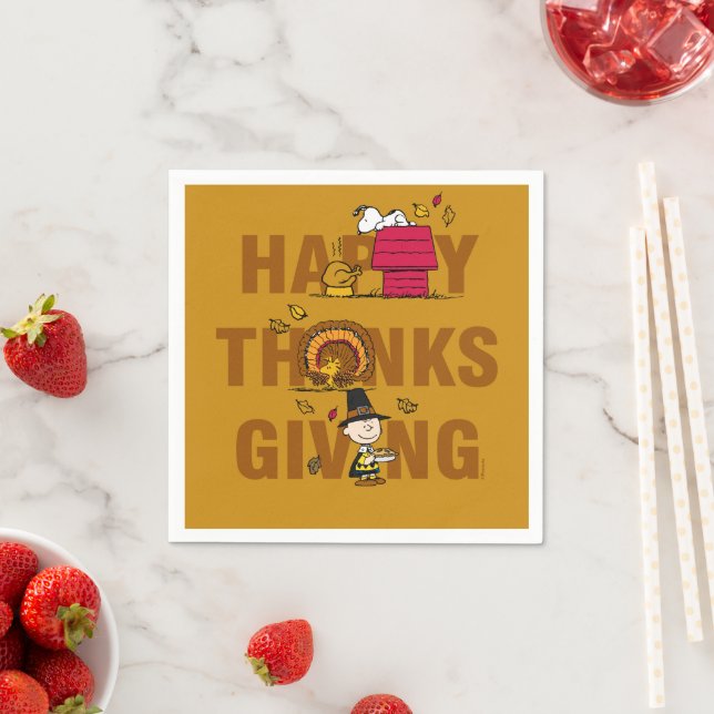 Erdnüsse | Happy Thanksgiving Combo Serviette (Beispiel)