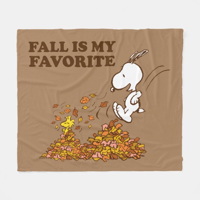 Erdnüsse | Herbst ist mein Favorit Fleecedecke (Vorderseite (Horizontal))